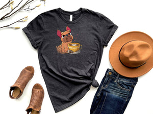 Frenchie Cute Dog Lover Barista Gift Coffee T-Shirt