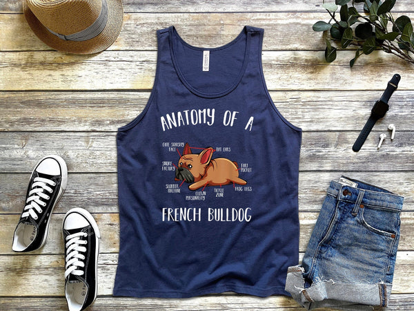 Buy Anatomy Of A French Bulldog Frenchie Dog Lover Pet Animal Tank Top