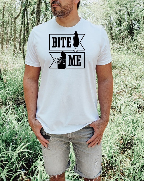 Bite me white t-shirt