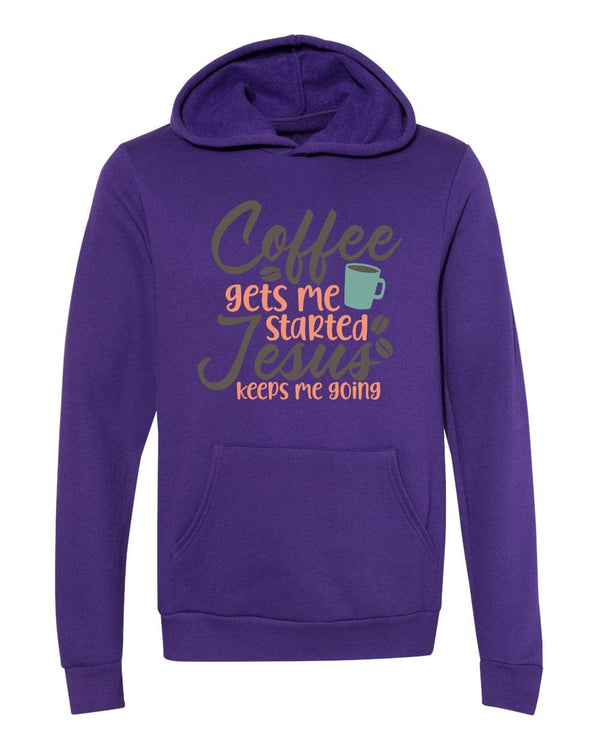 Coffee gets me started purple Jesus
