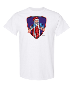 Boxing Santa White T-Shirt