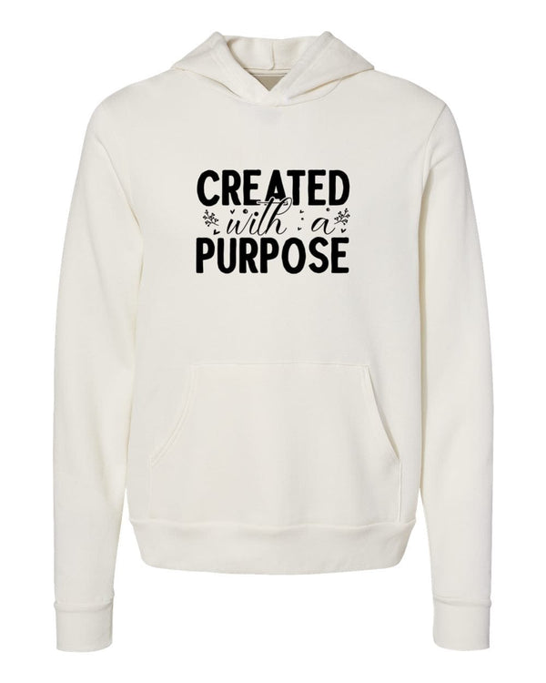Created with a purpose White Hoodies