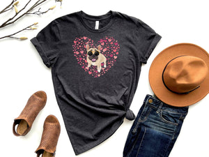 Dog Lover Valentines Day Gift Heart T-Shirt