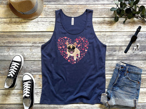 Buy Cute Dog Lover Valentines Day Gift Heart French Bulldog Tank Top