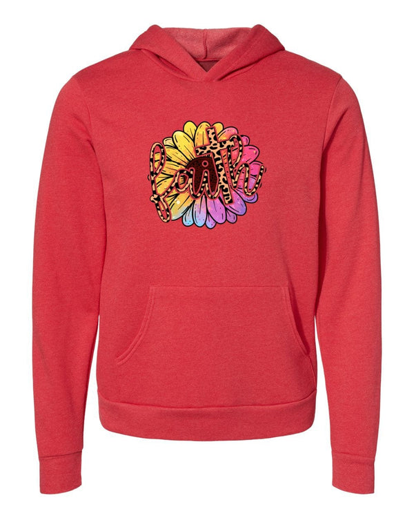 Faith colorful flower red Hoodies