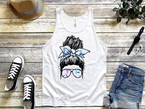 Buy White Floral Mom Tank Top