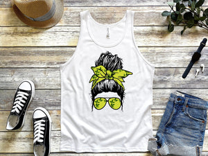 Floral Mom Yellow Tank Tops
