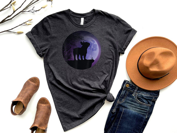 French Bulldog Moon Purple T-Shirt