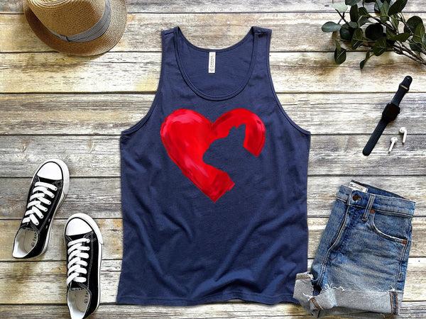 Buy French bulldog Heart silhouette Valentine's Day Dog Lover Tank Top