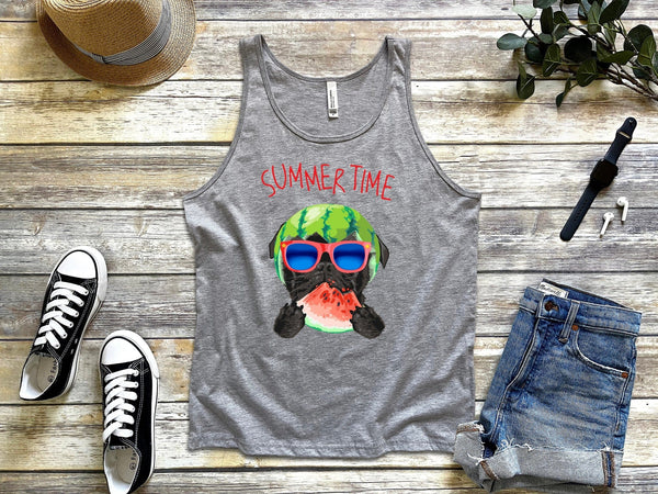 Frenchie Summer Time tank tops
