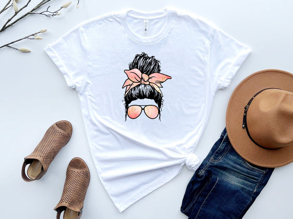 Buy Glitter Mandala T-Shirt With Peach Graphic