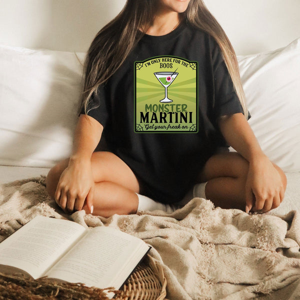 Here for the Boos Monster Martini Label from Mamma on Gildan Women Black T-Shirt