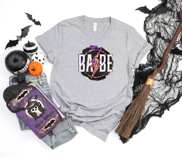 Babe halloween athletic heather gray t-shirt