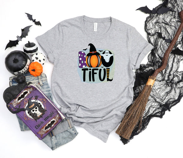 Bootiful halloween cool funky athletic heather gray t-shirt