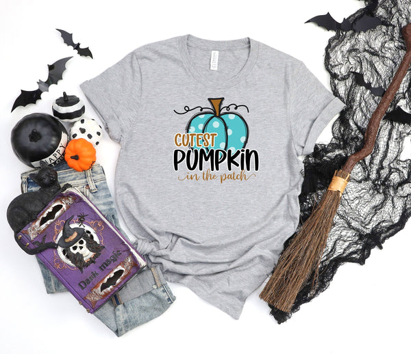 Cutest Pumpkin in the Patch Athletic Heather Gray T-Shirt