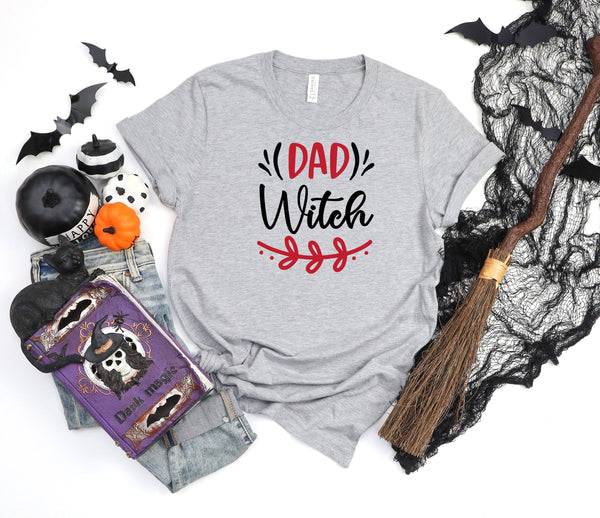 Dad witch athletic heather gray t-shirt