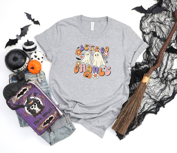 Let's go ghouls athletic heather gray t-shirt