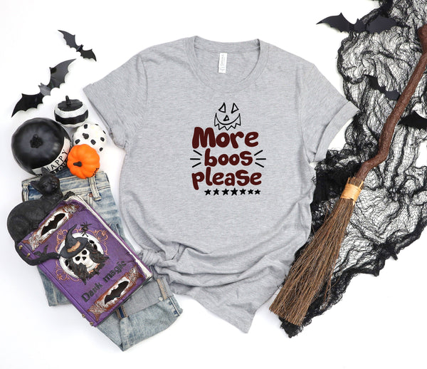 More boos please athletic heather gray t-shirt