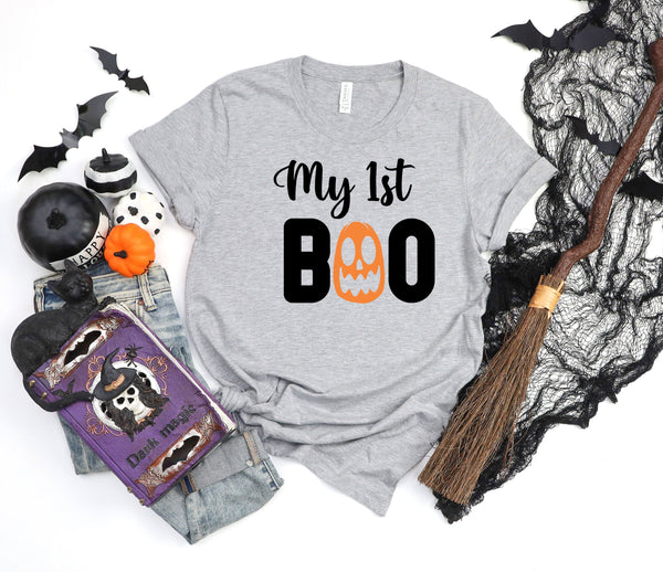 My 1st boo athletic heather gray t-shirt