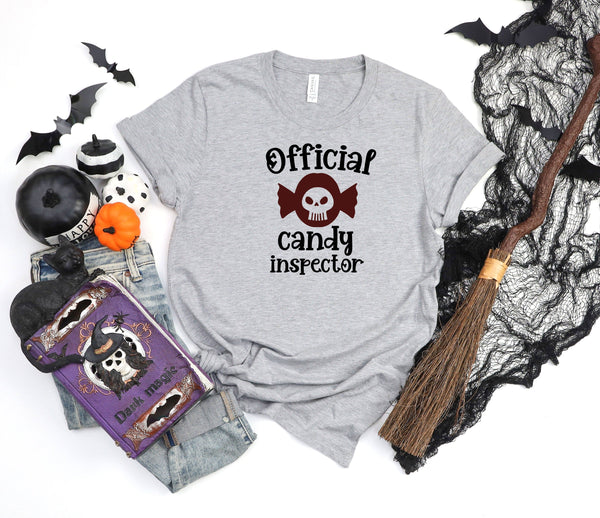 Official candy inspector athletic heather gray t-shirt