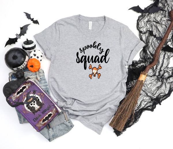 Spookly squad athletic heather gray t-shirt