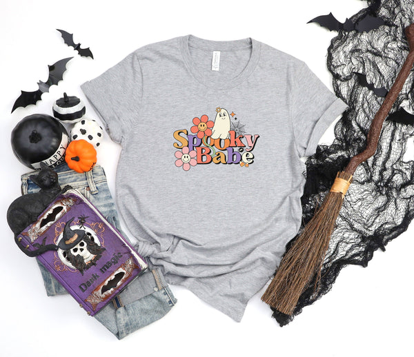 Spooky baby athletic heather gray t-shirt