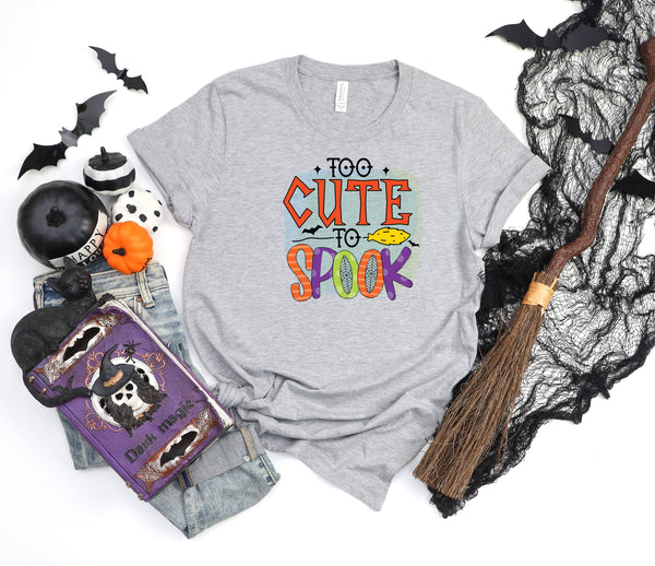 Too Cute to Spook Athletic Heather Gray T-Shirt