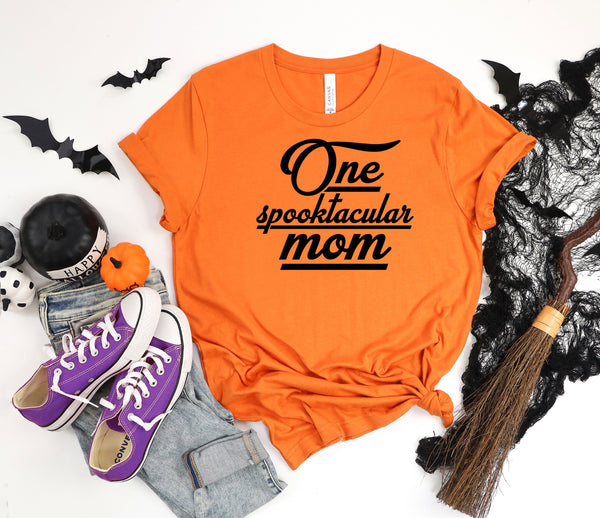 One spooktacular mom orange t-shirt