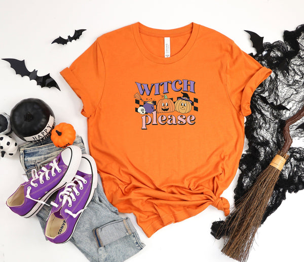 Witch please pumpkin orange t-shirt
