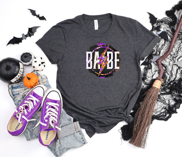 Babe halloween dark gray t-shirt