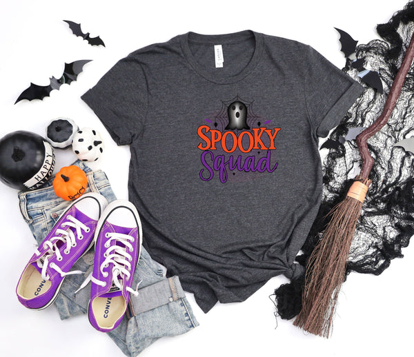 Spooky Squad ghost dark grey t-shirt