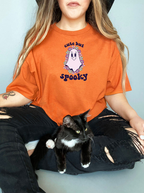 Cute but Spooky on Gildan Orange T-Shirt