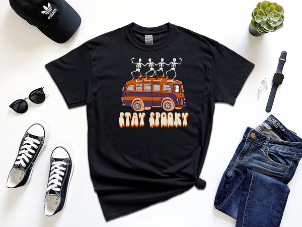 Stay Spooky Bus on Gildan T-Shirt