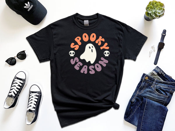 Spooky season 2 skulls on Gildan t-shirt