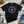 Load image into Gallery viewer, Blossom Skull Wreath White on Gildan Black T-Shirt

