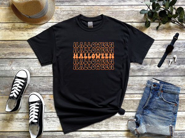 Halloween on Gildan Black T-Shirt