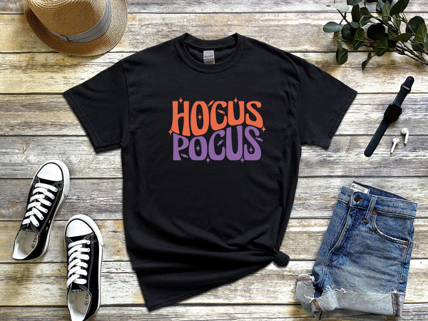 Hocus Pocus on Gildan Black T-Shirt
