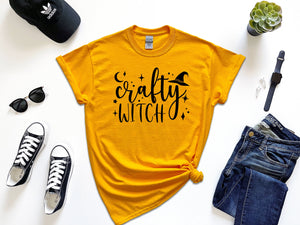 Crafty witch on Gildan Gold T-Shirt
