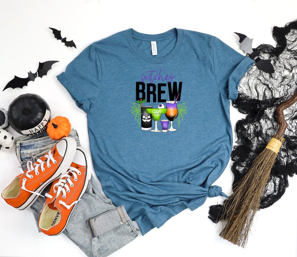 Witches brew drinks sky blue t-shirt