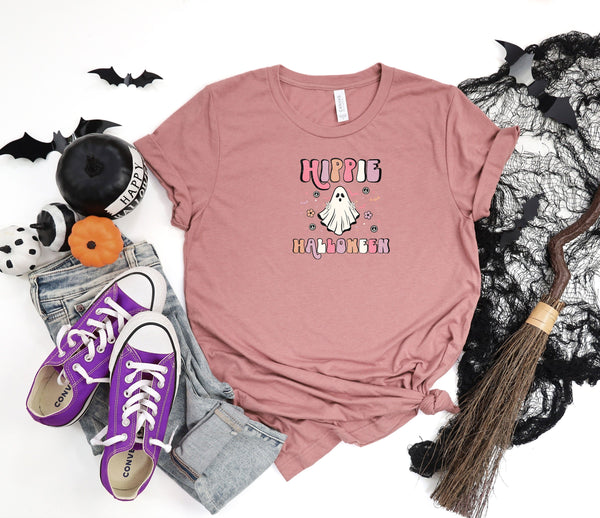 Hippie halloween pink t-shirt