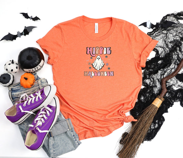 Hippie halloween coral t-shirt