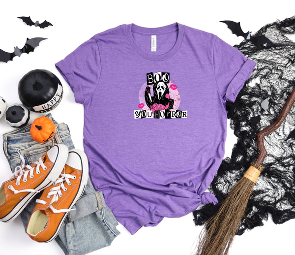 Boo you horror orchid t-shirt