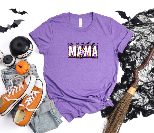 Spooky mama tie dye orchid t-shirt