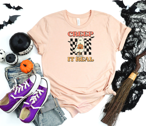 Creep it real ghost lite pink T-Shirt