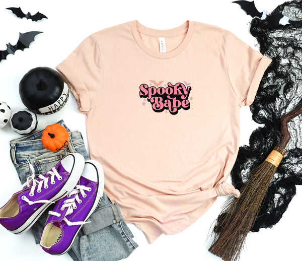 Spooky babe pink link t-shirt
