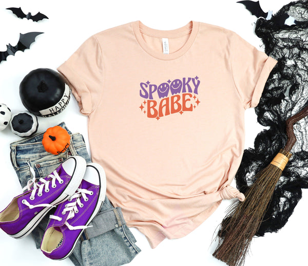 Spooky babe lite pink t-shirt