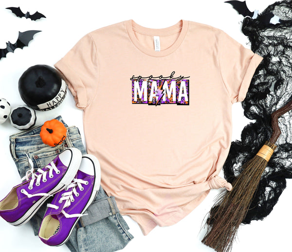 Spooky mama tie dye lite pink t-shirt