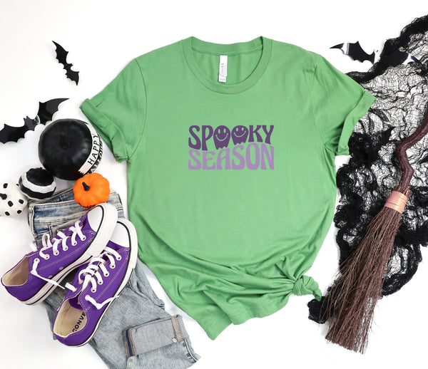 Spooky seasons green t-shirt
