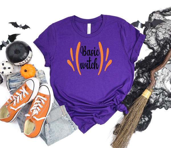 Basic witch purple t-shirt