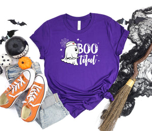 Bootiful Boo Nurse Funny Halloween Purple T-Shirt